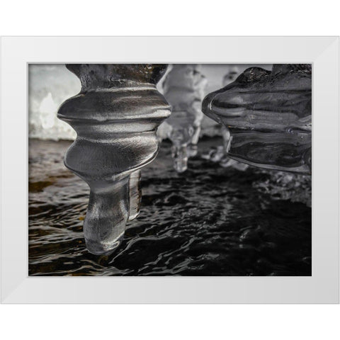 Hidden Gems in Pebble Creek, Yellowstone National Park White Modern Wood Framed Art Print by The Yellowstone Collection