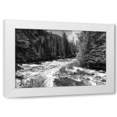 Horse and Hellroaring Creeks, Yellowstone National Park White Modern Wood Framed Art Print by Frank, Jacob W.