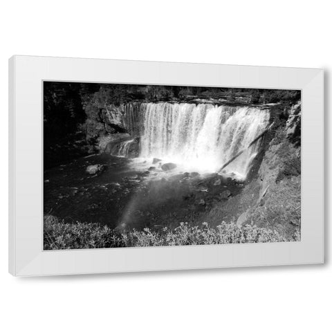 Iris Falls on the Bechler River, Yellowstone National Park White Modern Wood Framed Art Print by Renkin, Diane