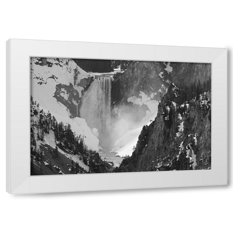 Lower Falls, Yellowstone National Park White Modern Wood Framed Art Print by Peaco, Jim