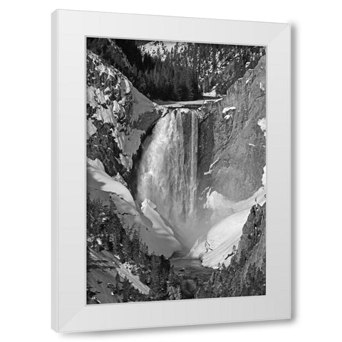 Lower Falls from Artist Point, Yellowstone National Park White Modern Wood Framed Art Print by Renkin, Diane