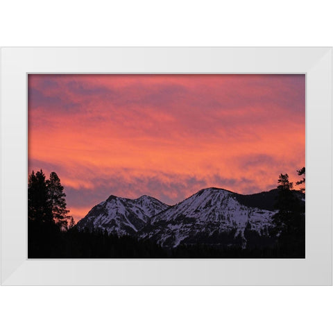 Sunrise in the upper Soda Butte Valley, Yellowstone National Park White Modern Wood Framed Art Print by The Yellowstone Collection