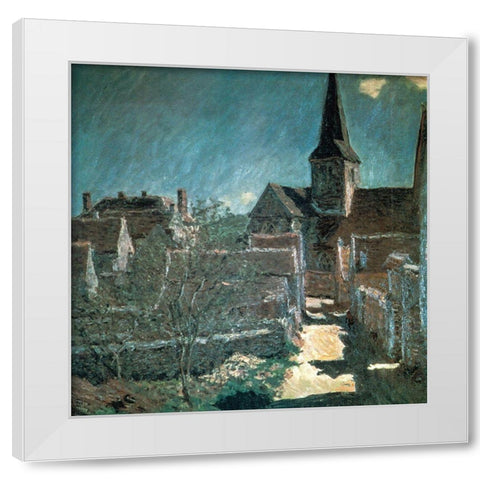 Church at Bellecoeur 1885 White Modern Wood Framed Art Print by Monet, Claude