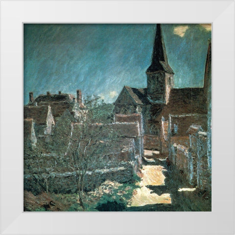 Church at Bellecoeur 1885 White Modern Wood Framed Art Print by Monet, Claude
