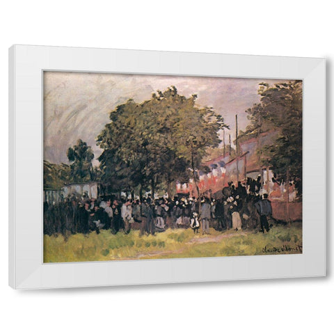 Fete dâ€™Argenteuil 1872 White Modern Wood Framed Art Print by Monet, Claude