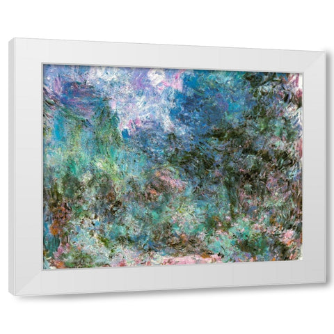 House among the Roses 1920 White Modern Wood Framed Art Print by Monet, Claude