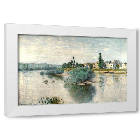Lavacourt 1880 White Modern Wood Framed Art Print by Monet, Claude
