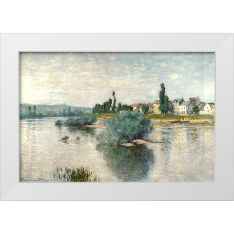 Lavacourt 1880 White Modern Wood Framed Art Print by Monet, Claude