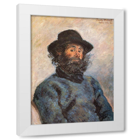 Portrait of Poly 1886 White Modern Wood Framed Art Print by Monet, Claude