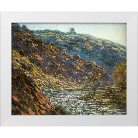 Ravine of the Petite Creuse 1889 White Modern Wood Framed Art Print by Monet, Claude