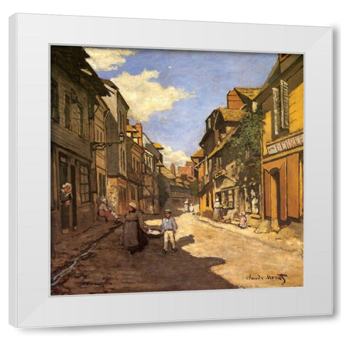 Rue de la Bavolle 1864 White Modern Wood Framed Art Print by Monet, Claude