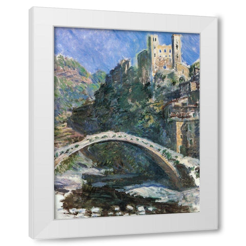 Seine at Port-Villez 1883 White Modern Wood Framed Art Print by Monet, Claude