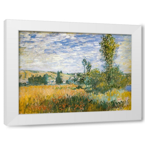 Vetheuil 1879 White Modern Wood Framed Art Print by Monet, Claude