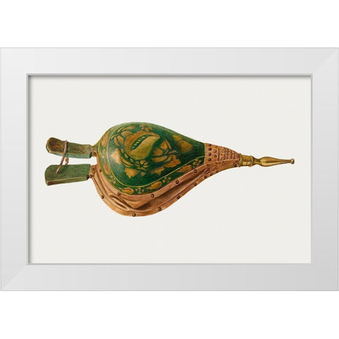 Bellows 1941 White Modern Wood Framed Art Print by Milto, Florence