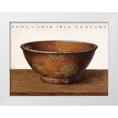Bowl 1937 White Modern Wood Framed Art Print by Matulis, John