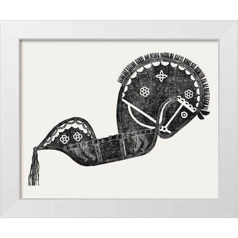 Ceremonial Dance Horse 1942 White Modern Wood Framed Art Print by Stolk, Reijer