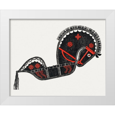 Ceremonial Dance Horse II 1942 White Modern Wood Framed Art Print by Stolk, Reijer