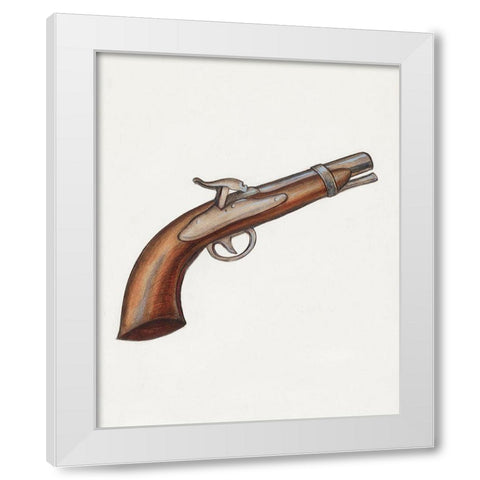 Gun 1936 White Modern Wood Framed Art Print by Katz, Jay