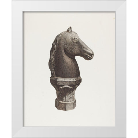 Hitching Post 1935 White Modern Wood Framed Art Print by Riccitelli, Michael
