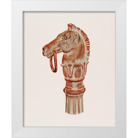 Hitching Post 1940 White Modern Wood Framed Art Print by Barnett, Gerard