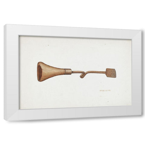 Horse Shoers Knife 1940 White Modern Wood Framed Art Print by Brown, George C.