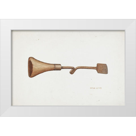 Horse Shoers Knife 1940 White Modern Wood Framed Art Print by Brown, George C.