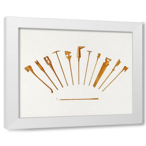 Jack Straws White Modern Wood Framed Art Print by Duany, Hester