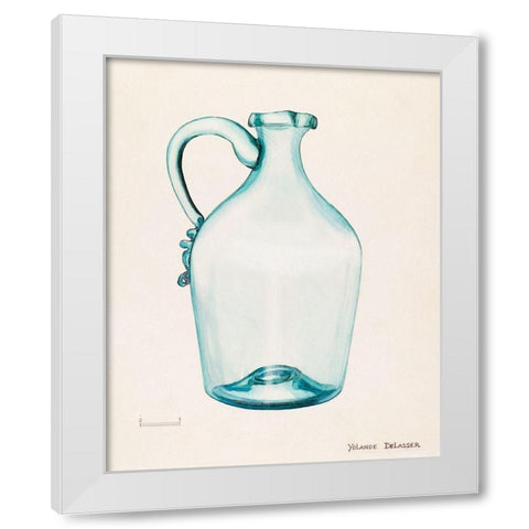 Jug 1936 White Modern Wood Framed Art Print by Delasser, Yolande