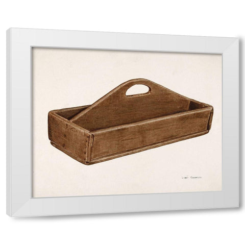Knife Box 1940 White Modern Wood Framed Art Print by Griffith, LeRoy