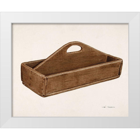 Knife Box 1940 White Modern Wood Framed Art Print by Griffith, LeRoy