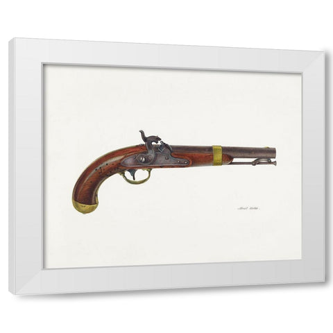 Pistol 1941 White Modern Wood Framed Art Print by Rudin, Albert