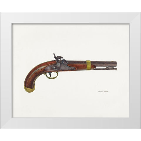 Pistol 1941 White Modern Wood Framed Art Print by Rudin, Albert