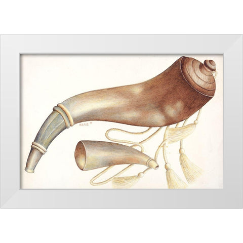 Powder Horn 1937 White Modern Wood Framed Art Print by Stottlemeyer, Margaret