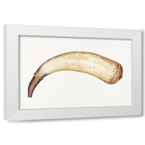 Powder Horn 1938 White Modern Wood Framed Art Print by Rosenbaum Howell