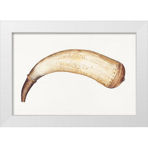 Powder Horn 1938 White Modern Wood Framed Art Print by Rosenbaum Howell