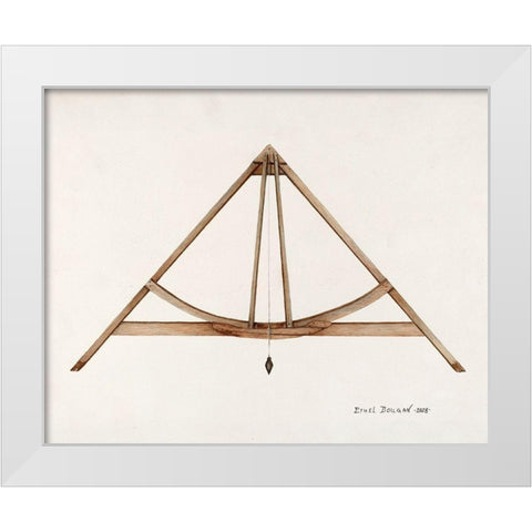 Road Level 1938 White Modern Wood Framed Art Print by Dougan, Ethel