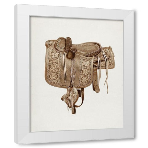 Side Saddle 1937 White Modern Wood Framed Art Print by Barks, Frank C.