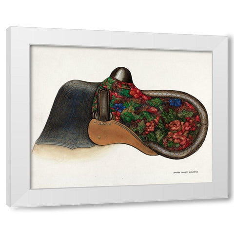 Side Saddle - California Style 1937 White Modern Wood Framed Art Print by Waddel, Harry Mann