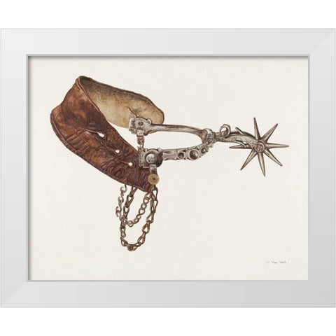 Spur 1937 White Modern Wood Framed Art Print by Voris, Vera Van