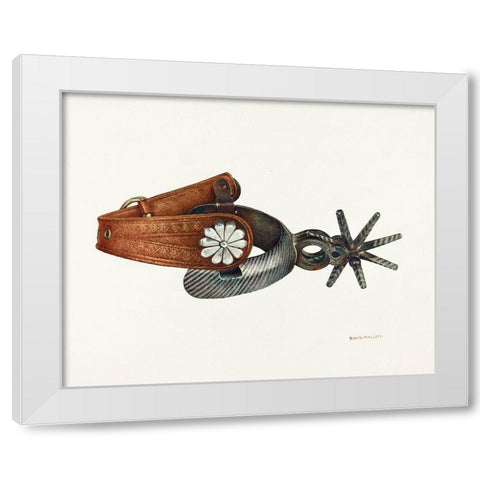 Spur 1938 White Modern Wood Framed Art Print by Taylor, Robert W.R.