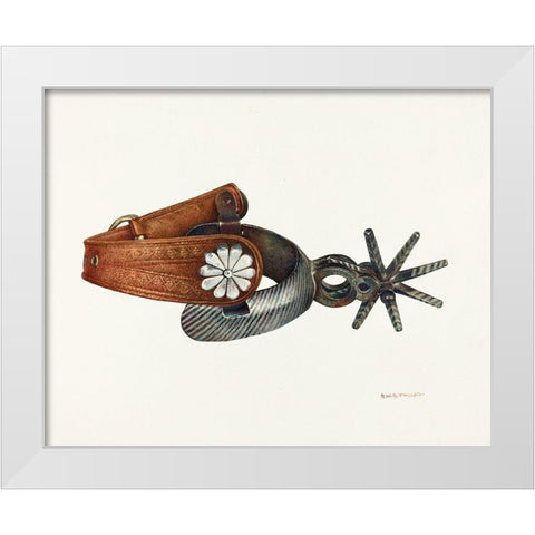 Spur 1938 White Modern Wood Framed Art Print by Taylor, Robert W.R.