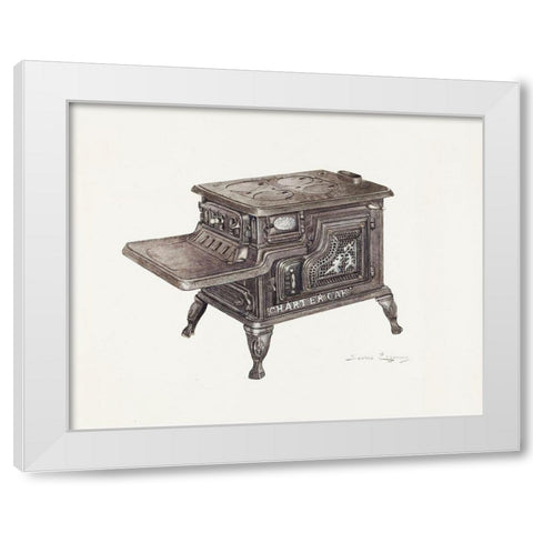 Stove 1940 White Modern Wood Framed Art Print by Erganian, Sarkis
