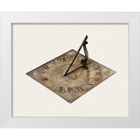 Sun Dial 1938 White Modern Wood Framed Art Print by Chomyk, Michael