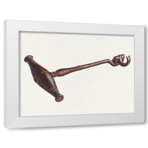 Turn Key Tooth Extractor 1938 White Modern Wood Framed Art Print by Henderer, Regina