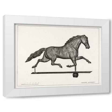 Weather Vane Finial 1937 White Modern Wood Framed Art Print by Sovensky, Isidore