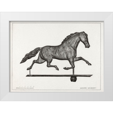 Weather Vane Finial 1937 White Modern Wood Framed Art Print by Sovensky, Isidore