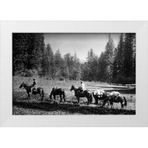 Small Meadow White Modern Wood Framed Art Print by Vintage Photography