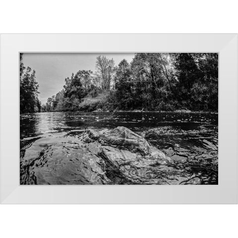 Big Escambia Creek in the Poarch Band of Creek Indians White Modern Wood Framed Art Print by Alabama Picture Archive