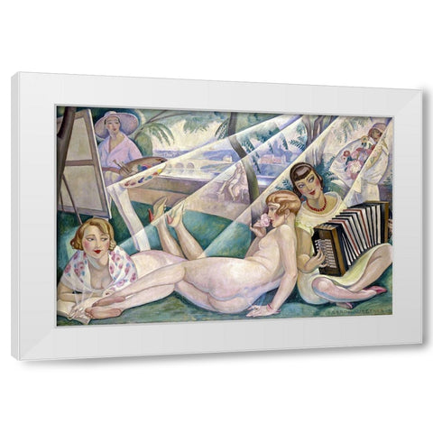 A Summer Day 1927 White Modern Wood Framed Art Print by Wegener, Gerda