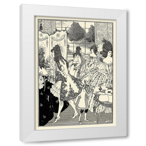 Rape of the Lock 1896 - Rape of the Lock White Modern Wood Framed Art Print by Beardsley, Aubrey